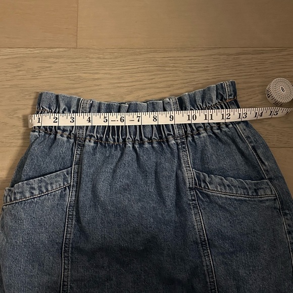 Paperbag Waist Jean Skirt - Picture 6 of 8